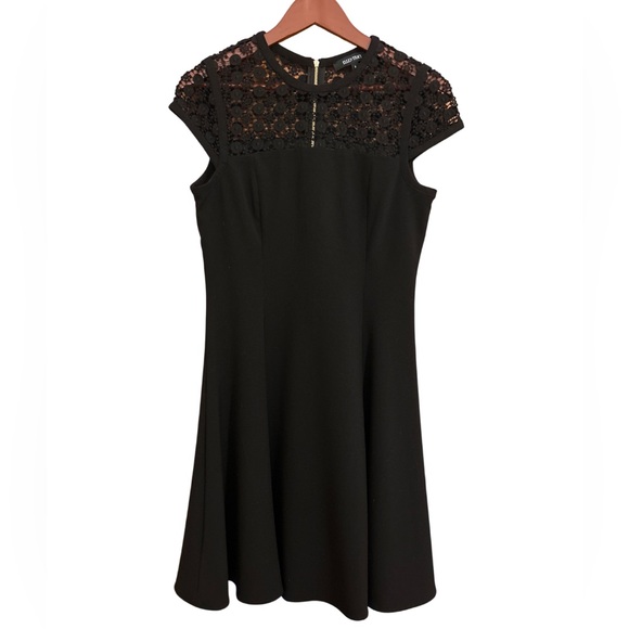 Calvin Klein/Ellen Tracy Elegant Black Lace Dress - 6 - Picture 2 of 9